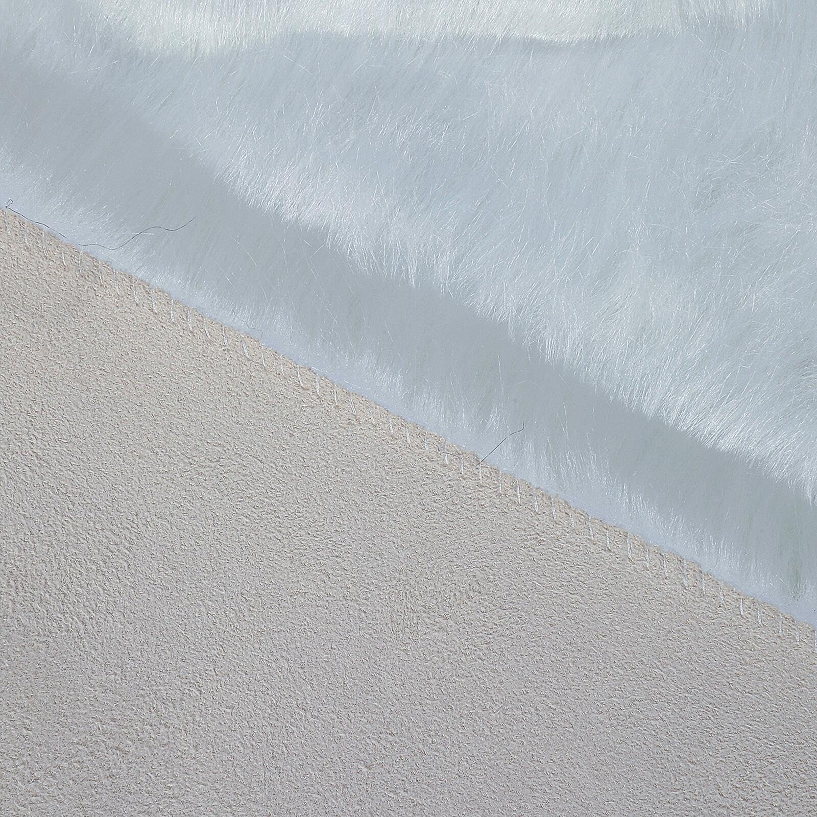 linmopm Faux Fur Rug White Sheepskin Shag 6x9 ft Rectangle