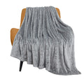 TOONOW Fleece Blanket Twin Size -320GSM Lightweight Fuzzy Soft Textured Flannel Blankets for Couch, Sofa, Bed, 60x80 inchs,Light Grey