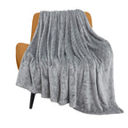 TOONOW Fleece Blanket Twin Size -320GSM Lightweight Fuzzy Soft Textured Flannel Blankets for Couch, Sofa, Bed, 60x80 inchs,Light Grey