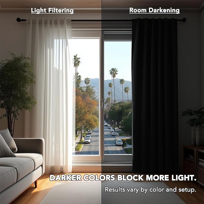 Deconovo Blackout Curtains for Bedroom 108 Inches Long