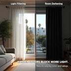 Deconovo Blackout Curtains for Bedroom 108 Inches Long