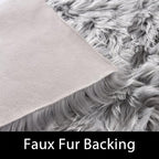 Latepis Small Rugs for Bedroom 2x3 Grey Faux Sheepskin Rug for Living Room Super Soft Rugs for Dorm Room Fluffy Rug for Bedroom Rectangle