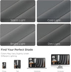 CUCRAF Light Grey Blackout Curtains 45 inch Length 2 Panels Set, Rod Pocket Room Darkening Drapes for Bedroom Living Room, Insulated Thermal Light Blocking Window Curtain (W52 x L45 Inch)