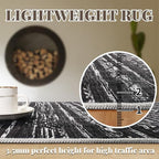 Ksrau 2x5 Hallway Runner Rug - Moroccan Non Slip Long Rug for Entryway Soft Low-Pile Washable Neutral Rugs for Kitchen Small Waterproof Indoor Floor Carpet for Bedroom Bathroom Laundry 2x5 Black