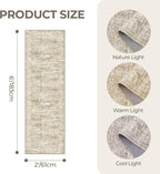 Washable Runner Rugs for Bedroom - 2x6 Runner Rug Non Slip, Ultra-Thin Entryway Runner, Soft Abstract Kitchen Runner for Hallway, Laundry, Bathroom, Indoor Door Mat(2'x6', Brown/Ivory)