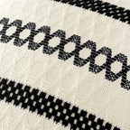 MIULEE Set of 2 Black Boho Decorative Pillow Covers 20x20 Inch Farmhouse Rustic Couch Throw Pillows Modern Spring Cotton Cushion Covers Retro Cute Macrame Woven Home Decor for Bed Sofa Chair