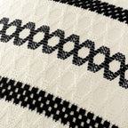 MIULEE Set of 2 Black Boho Decorative Pillow Covers 18x18 Inch