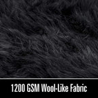 LOCHAS Soft Fluffy Faux Fur Rugs for Bedroom Bedside Rug 2x3 Feet, Washable, Furry Sheepskin Area Rug for Living Room Girls Room, Luxury Shag Carpet Home Decor, Black