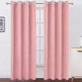LEMOMO Pink Thermal Blackout Curtains/52 x 95 Inch/Set of 2 Panels Room Darkening Curtains for Bedroom