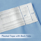 MIULEE Sky Blue Back Tab Blackout Curtains 52x72 Inches Long 2 Panels Set