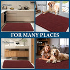 OLANLY Dog Door Mat for Muddy Paws 44x24, Super Absorbent Chenille Mud Mat