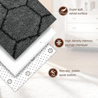 TWINNIS Super Soft Shaggy Rugs Fluffy Carpets, 5x8 Feet, Indoor Modern Plush Area Rugs for Living Room Bedroom Kids Room Nursery Home Decor, Upgrade Anti-Skid Rectangular Fuzzy Rug, Dark Gray
