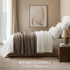 EVERGRACEHOME Chunky Chenille Knit Throw Blanket, 50 x 60, Mocha Brown