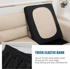 Water-Repellent Sofa Cushion Slipcovers for Living Room 3 Seater Super Fit and Soft Flexibility with Elastic Bottom Couch Seat Coat, Waterproof (Sofa Cushion, Black)