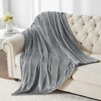 BEDELITE Fleece Blanket Grey Throw Blanket for Couch & Bed, Luxury Plush Cozy Fuzzy Blanket 50" x 70", Super Soft Warm Lightweight Fall Throw Blanket for Travel Camping