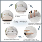MYSKY HOME Loveseat Cover White Couch Cover Sectional Couch Covers for 2 Cushion Couch Sofa Thick Universal Chenille Sofa Cover with Tassel Durable Furniture Protector for Dogs 91" x 118"