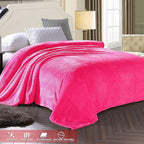Exclusivo Mezcla Fleece Bed Blanket Twin Size, Super Soft and Warm Blankets for Couch, Sofa and Bed Waffle Textured, Cozy, Fuzzy and Lightweight (Hot Pink, 90x66 Inches)