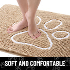Smiry Dog Door Mat for Muddy Paws, Absorbent Non Slip Dirt Trapper, 40x32