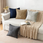 MIULEE Decorative Throw Pillow Covers for Couch 16x16 Inch Khaki 2 Pack