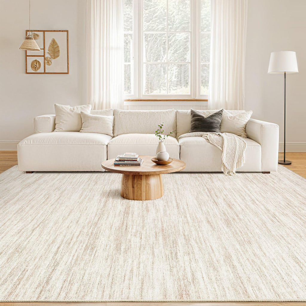 Nakagishi Boho 8x10 Area Rug Living Room Rugs Machine Washable Beige