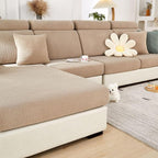 Sofa Covers Couch Covers for Sofa Pet Friendly Couch Cushion Covers Universal Sofa Covers Washable Stretch Slipcovers for Sectional Sofa (Texture Light Coffee,Chaise Cover)