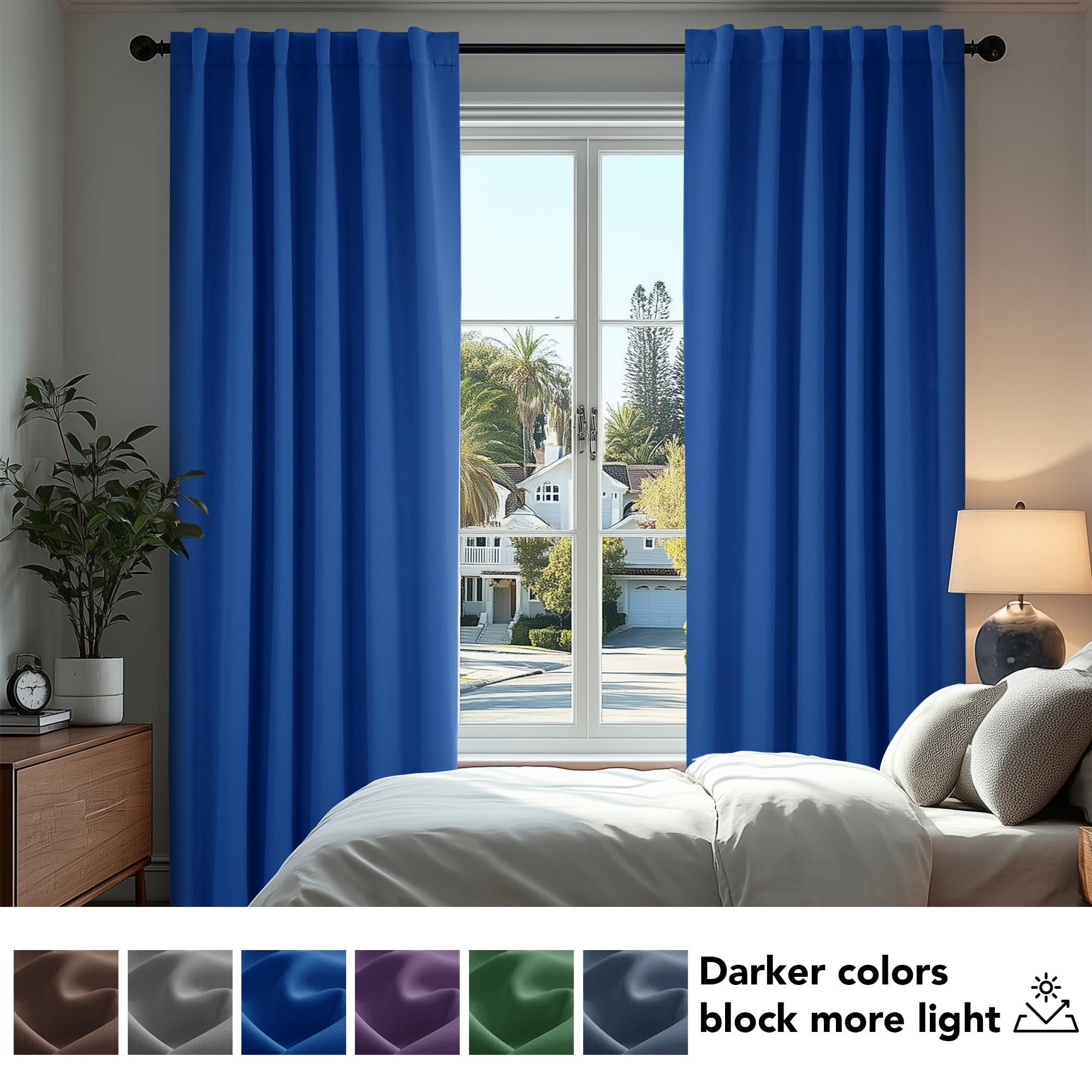Deconovo Blackout Curtains for Bedroom, Living Room Curtains 72 Inches Long