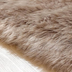 ORINOVA Beige Living Room Rugs 6x9 Area Rugs for Bedroom Nursery Kids Room Washable Faux Sheepskin Fluffy Fuzzy Fur Rug Home Décor