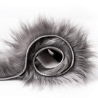 Ashler faux fur rug, Fluffy Shaggy Area Rug Ultra Soft 2 x 6 Feet Sheepskin Fur Rug, Grey Fuzzy Rug Machine Washable Shag Rug, Nursery Decor Throw Rugs for Bedroom, kids room, Living Room