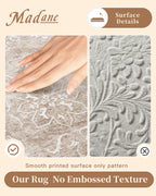 Madane 3x5 Area Rugs for Entryway, Washable Neutral Soft Rugs Brown/Sand