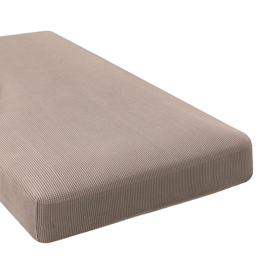 H.VERSAILTEX Super Stretch Individual Chaise Cover Sectional Couch Covers for L Shaped Sofa Both Left/Right Featuring Thick Jacquard Textured Twill Fabric (1 Piece Chaise Cover, Sand)
