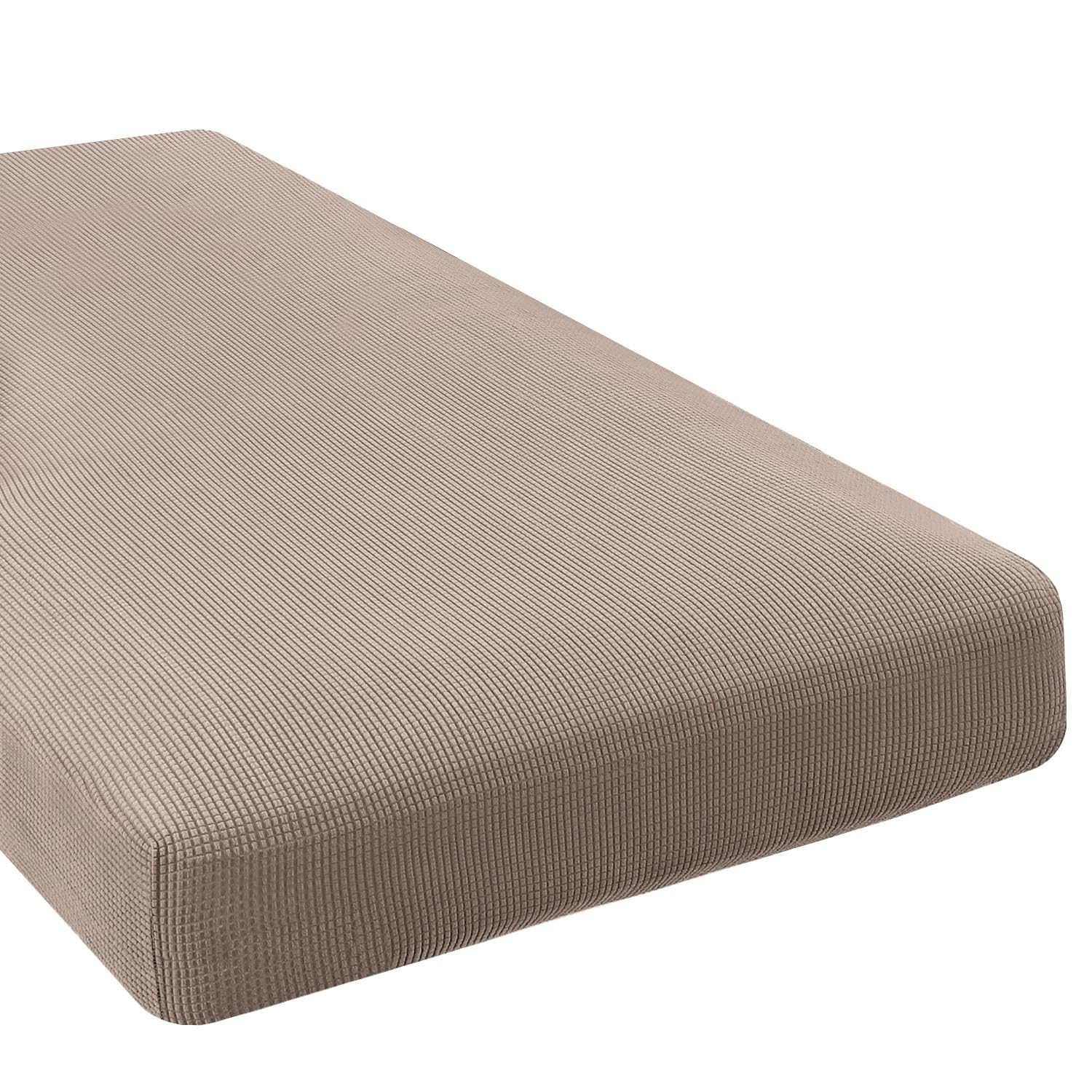H.VERSAILTEX Super Stretch Individual Chaise Cover Sectional Couch Covers for L Shaped Sofa Both Left/Right Featuring Thick Jacquard Textured Twill Fabric (1 Piece Chaise Cover, Sand)