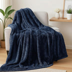 Exclusivo Mezcla Fuzzy Plush Fleece Bed Blanket Twin XL Size, Light Grey