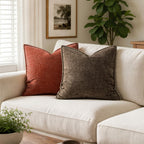 MIULEE Decorative Couch Throw Pillow Covers 20x20 Inch Brown 2 Pack