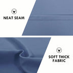 DWCN Blackout Curtains for Living Room Thermal Insulated, Energy Saving & Noise Reducing Bedroom Curtains, Dusty Blue, W 70x L 63 Inch, Set of 2 Rod Pocket Curtain Panels