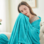 BEDELITE Fleece Blanket Soft Plush King Size Bed Blanket Peacock 108"x90"