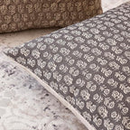 Foindtower Set of 2 Decorative Neutral Floral Print Throw Pillow Covers Vintage Accent Farmhouse Cushion Covers Boho Home Decor for Sofa Couch Chair Bedroom Living Room,20×20 Inch,Rustic Gray