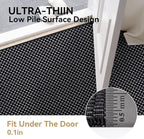 YDKGL 3x5 ft Area Rug Entryway Runner Rug Non Slip Washable, Boho Woven Kitchen Runner Rugs Door Mat Entry Rugs Carpet for Indoor Foyer Backdoor Hallway Floor Bedroom Living Room, Black