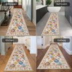 HEBE Hallway Runner Rug 2'x10', Washable Non Slip Kitchen Rug Runner