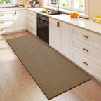 YDKGL 2x5 ft Hallway Runner Rug Boho Woven Washable Kitchen Runner Rugs Mat Non Slip, Soft Entryway Laundry Hall Runner Floor Carpet for Indoor Backdoor Bedroom Kitchen Living Room, Dark Brown/Coffee