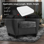 Leather Look Couch Cushion Covers Sofa Seat Slipcovers Sets Couches Furniture Protector for Sectional Armchair Loveseat Pets Kids Stretch Spandex Fabric (1 Cushion Armchair, Dark Grey)