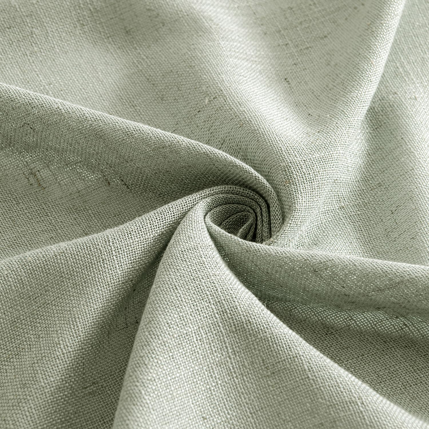 MIULEE Sage Linen Curtains 52x96 Inch Long for Bedroom Living Room Green