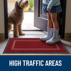 OLANLY Front Door Mat Outside 47x30, All-Season Heavy-Duty Rubber Doormat