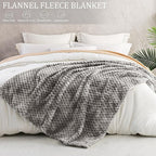 Exclusivo Mezcla 3D Fleece Twin Size Blanket for Bed, Tie-dye Grey
