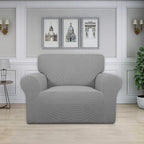 Easy-Going Stretch Oversized Chair Slipcover with Arm Washable Light Gray