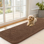 OLANLY Dog Door Mat for Muddy Paws 59x20, Super Absorbent Chenille Mud Mat