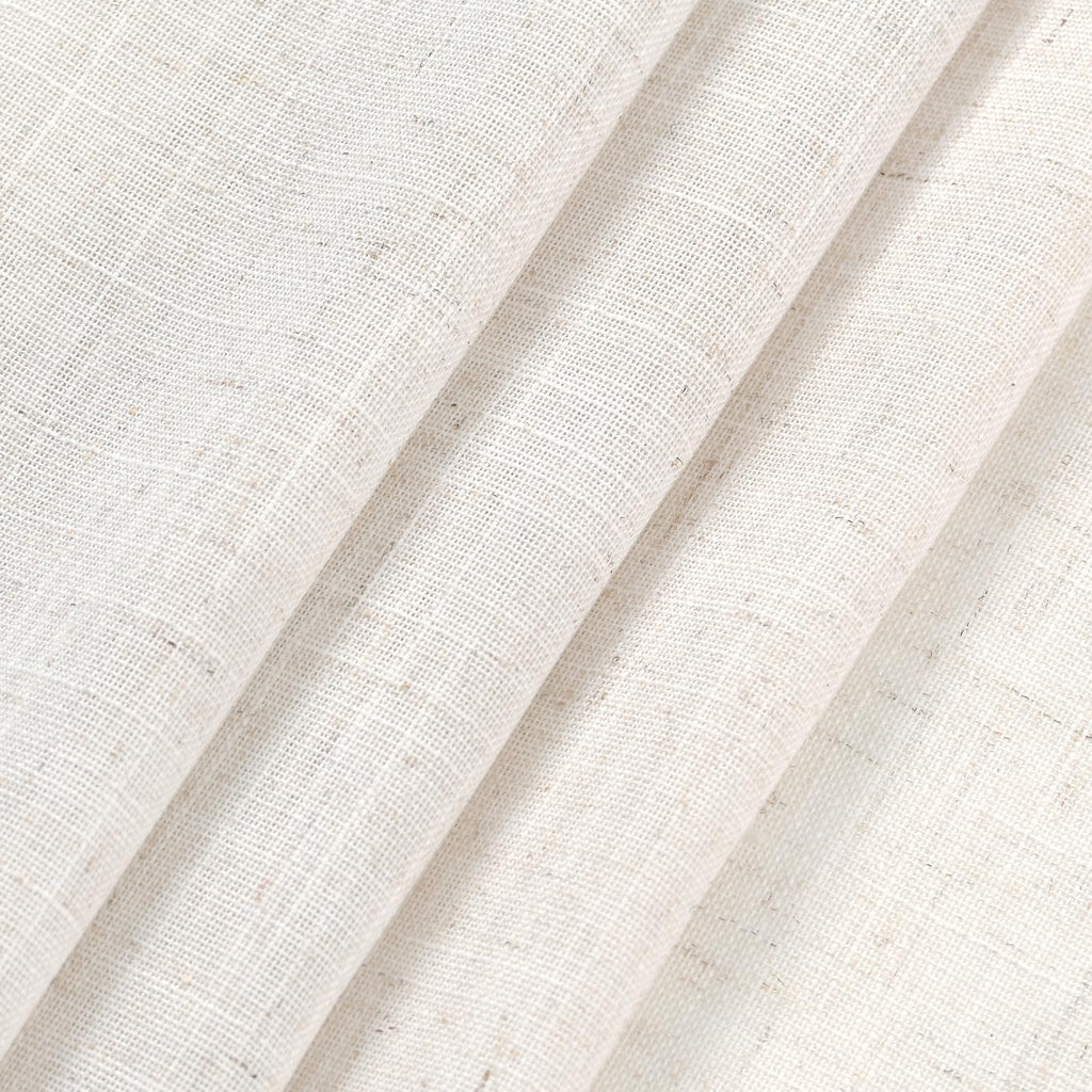 Semi Sheer Linen Curtains 120 Inches for Living Room Sets Back Tab Flax Textured Natural Ivory White Extra Long Curtain Privacy Chic Light Filtering High Window Drapes Bedroom 52X120,2 Panel
