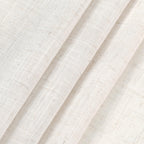 Ivory White Linen Back Tab Curtains 84 Inch Length for Bedroom/Living Room 2 Panel Set Neutral Modern Farmhouse Window Privacy Semi Sheer Linen Drapes Rustic Pinch Curtain Ivory 52X84
