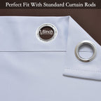 SimpleHome Ombre Gradient Brown White to Gray Curtains for Bedroom, 52Wx63L