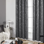 Deconovo Living Room Curtains 63 Inches Long, Blackout Curtains for Bedroom