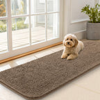 OLANLY Dog Door Mat for Muddy Paws 59x20, Super Absorbent Chenille Mud Mat